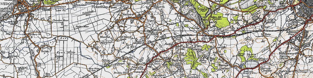 Old map of Backwell Common in 1946