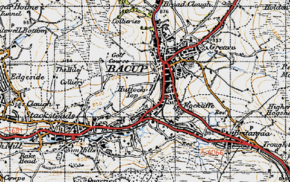 Old map of Bacup in 1947