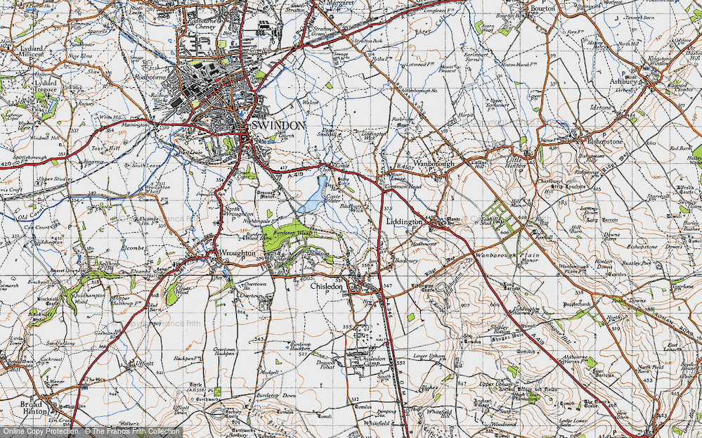 Old Map of Badbury Wick, 1947 in 1947