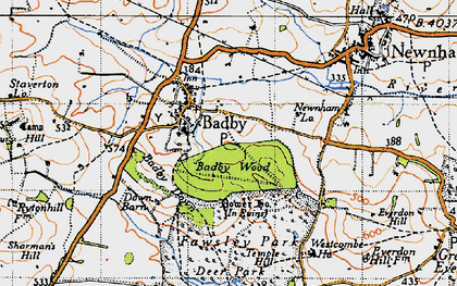 Old map of Badby in 1946