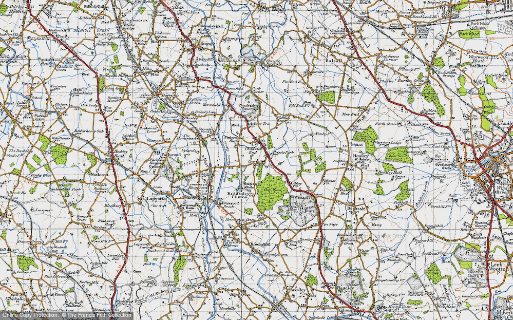 Old Map of Baddesley Clinton, 1947 in 1947