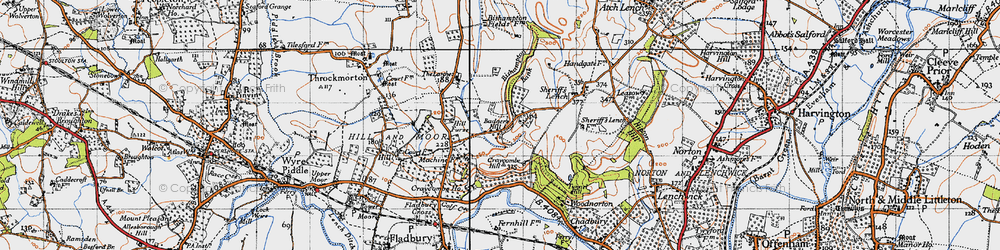 Old map of Badger's Hill in 1946