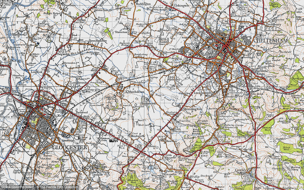 Old Map of Badgeworth, 1946 in 1946
