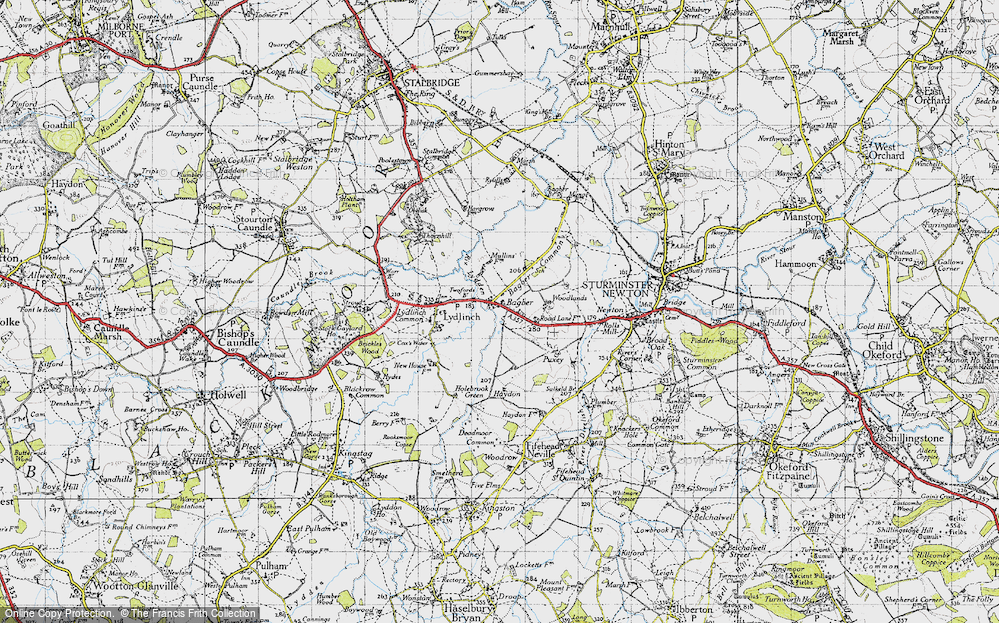 Old Map of Bagber, 1945 in 1945