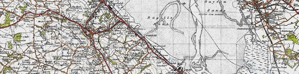 Old map of Bagillt in 1947