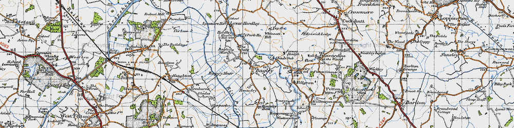 Old map of Whinnet Hill in 1947