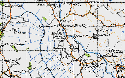 Old map of Bagley Marsh in 1947