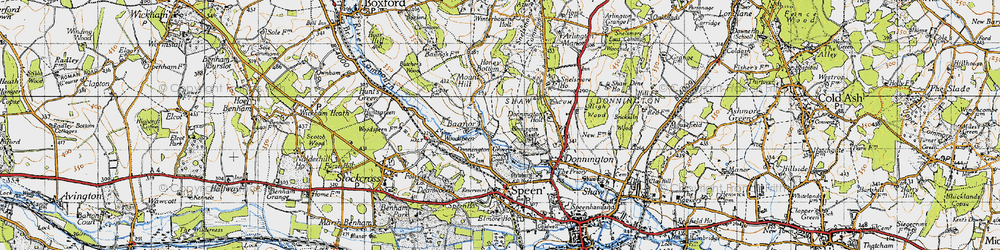 Old map of Snelsmore Common in 1945