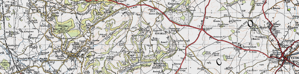 Old map of Bagpath in 1946
