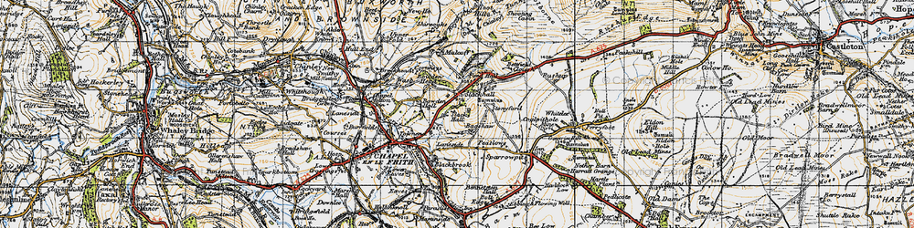 Old map of Bagshaw in 1947