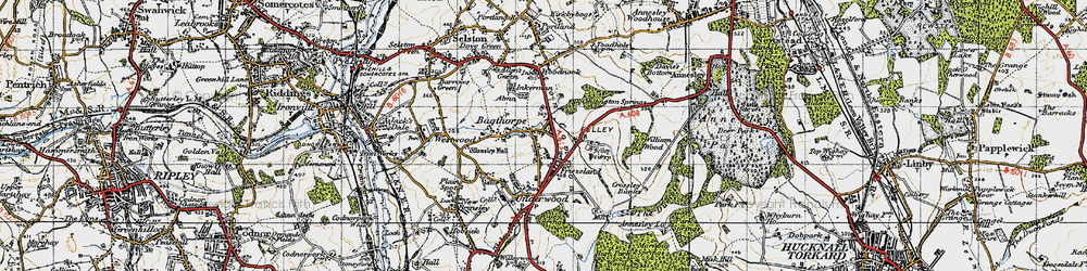 Old map of William Wood in 1946