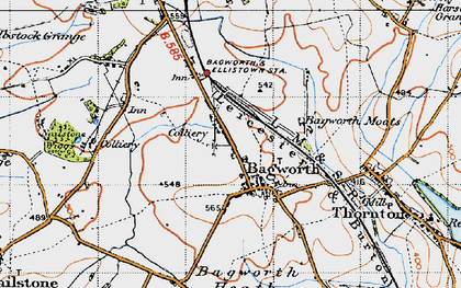 Old map of Bagworth Park in 1946