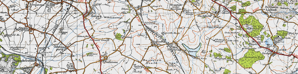 Old map of Bagworth Heath in 1946