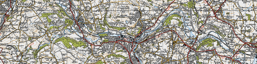 Old map of Baildon Green in 1947