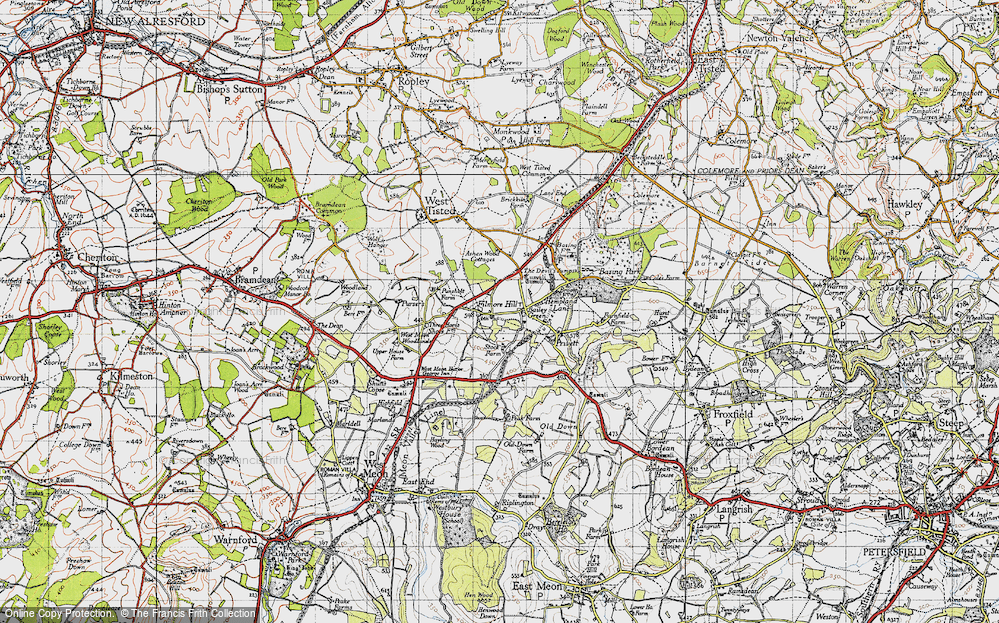 Old Map of Bailey Green, 1945 in 1945