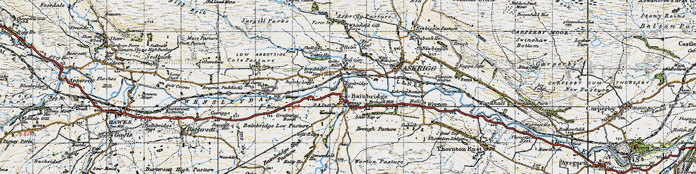 Old map of Borwins in 1947
