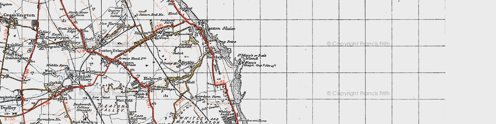 Old map of Bait Island in 1947
