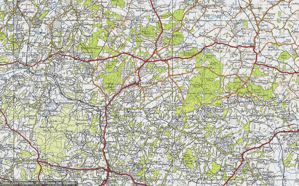 Old Map of Baker's Cross, 1940 in 1940