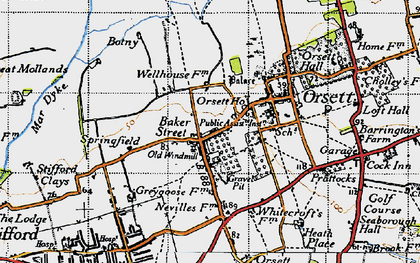 Old map of Baker Street in 1946