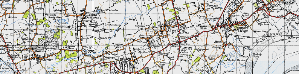 Old map of Baker Street in 1946