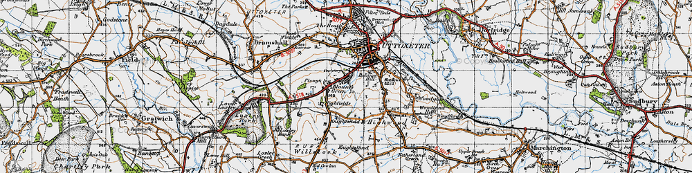 Old map of Balance Hill in 1946