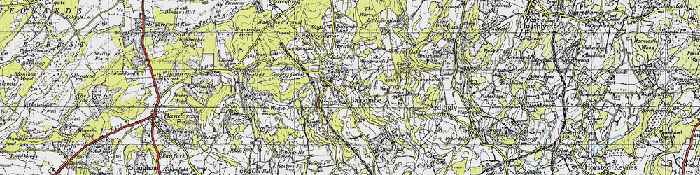 Old map of Balcombe in 1940