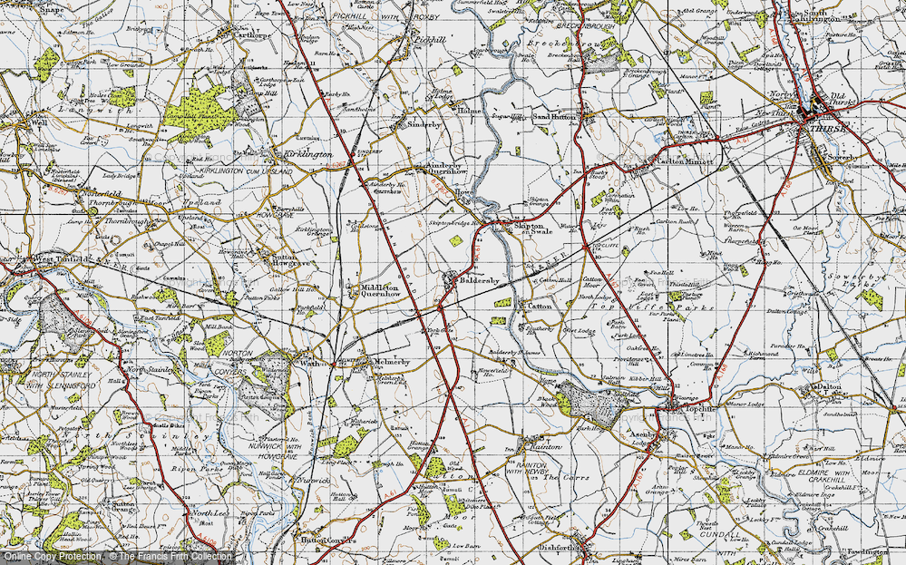 Old Map of Baldersby, 1947 in 1947
