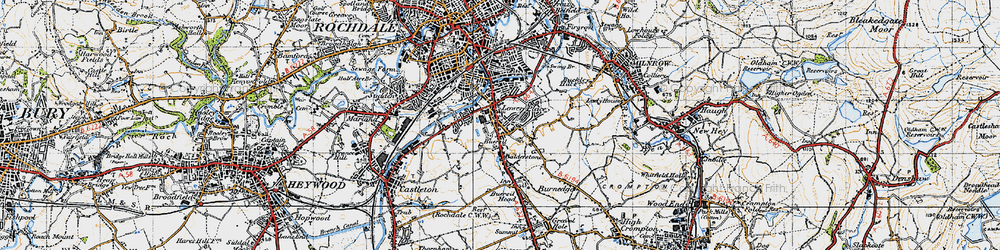 Old map of Balderstone in 1947