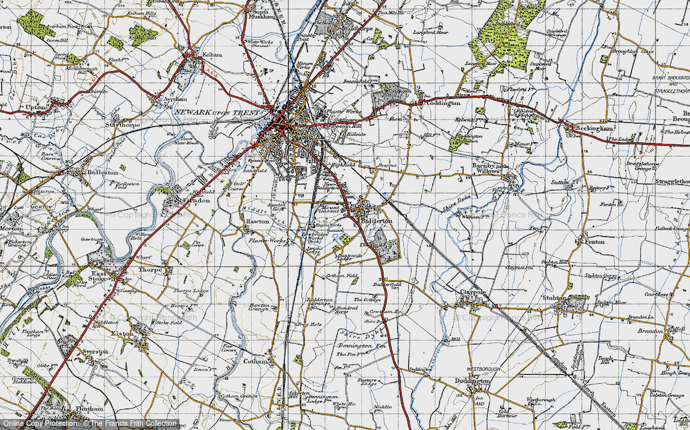 Old Map of Balderton, 1946 in 1946