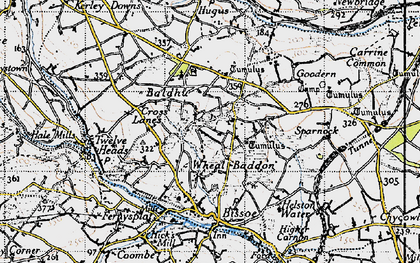 Old map of Baldhu in 1946