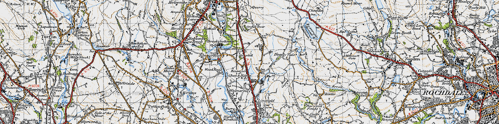 Old map of Baldingstone in 1947