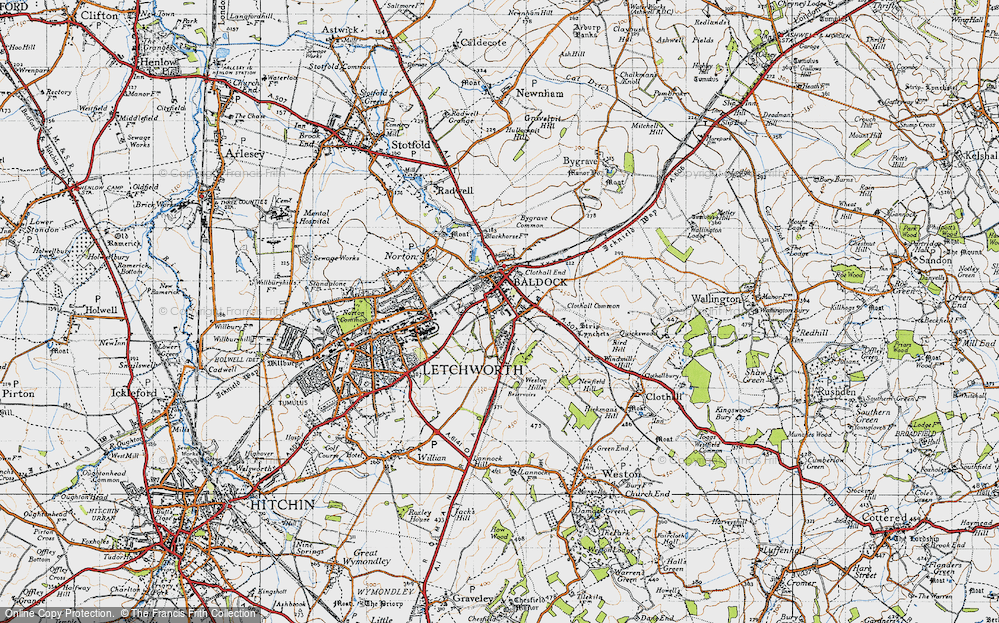 Old Map of Baldock, 1946 in 1946