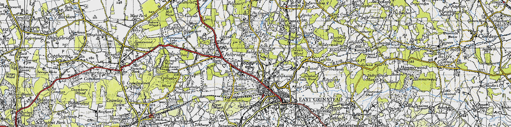Old map of Baldwins Hill in 1946