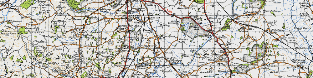 Old map of Ball in 1947