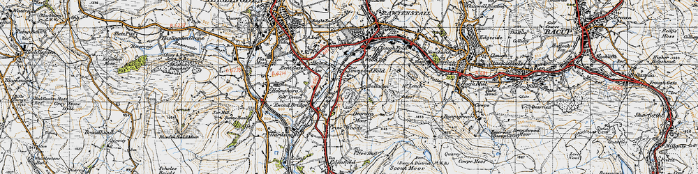 Old map of Balladen in 1947