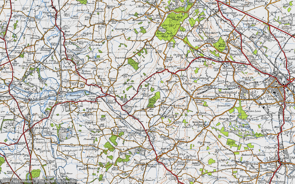 Old Map of Ballard's Green, 1946 in 1946
