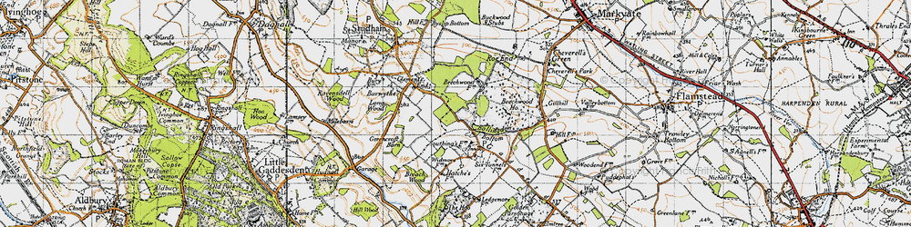 Old map of Ballingdon Bottom in 1946