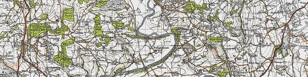 Old map of Ballingham Hill in 1947