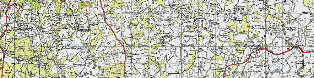 Old map of Balls Cross in 1940