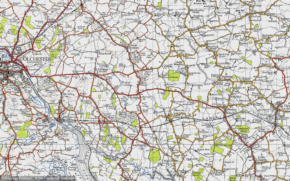 Old Map of Balls Green, 1945 in 1945
