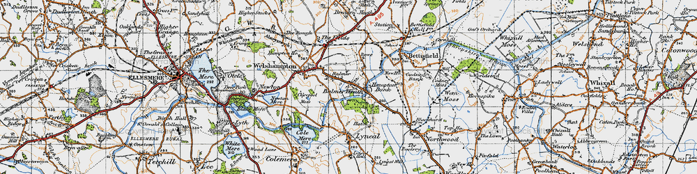 Old map of Balmer in 1947