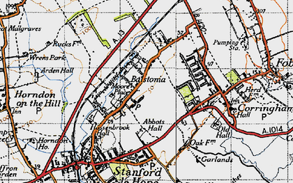 Old map of Balstonia in 1946