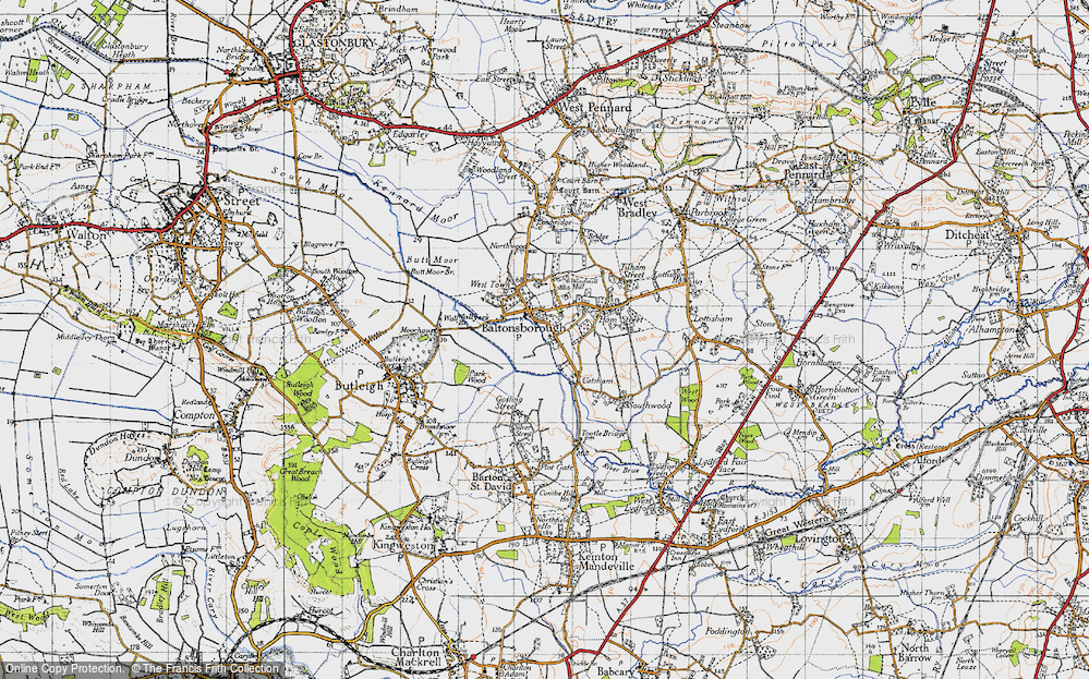 Old Map of Baltonsborough, 1946 in 1946