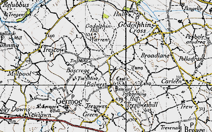 Old map of Balwest in 1946