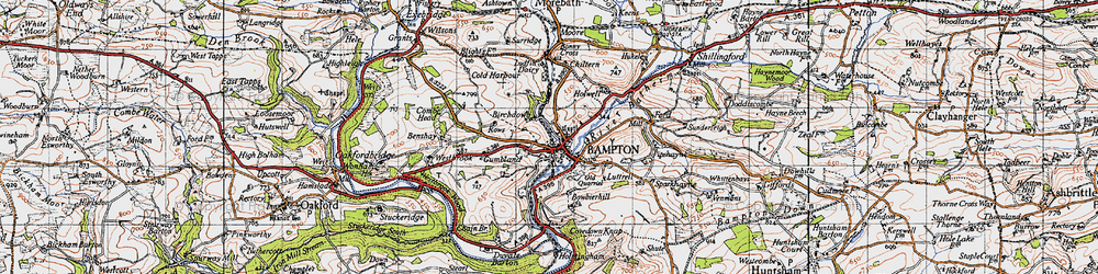 Old map of Bowbierhill in 1946