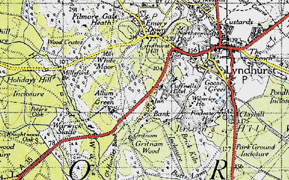 Old map of Bank in 1940