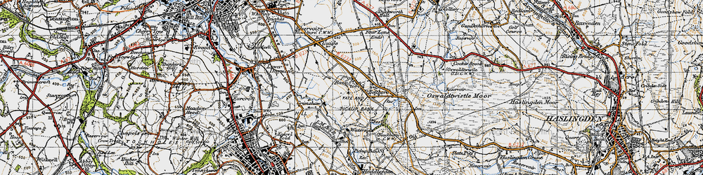 Old map of Bank Fold in 1947