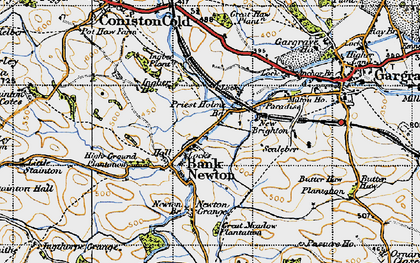 Old map of Bank Newton in 1947