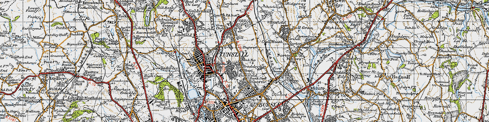 Old map of Bank Top in 1946