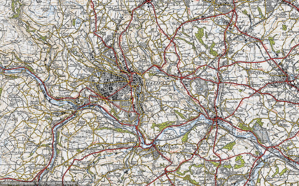 Old Map of Bank Top, 1947 in 1947